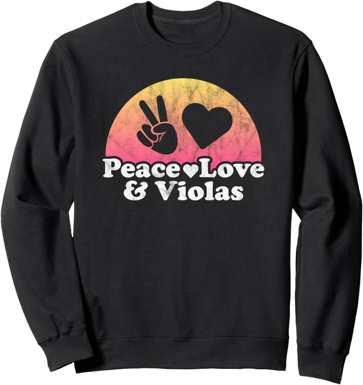 Peace Love und Violen Viola Sweatshirt