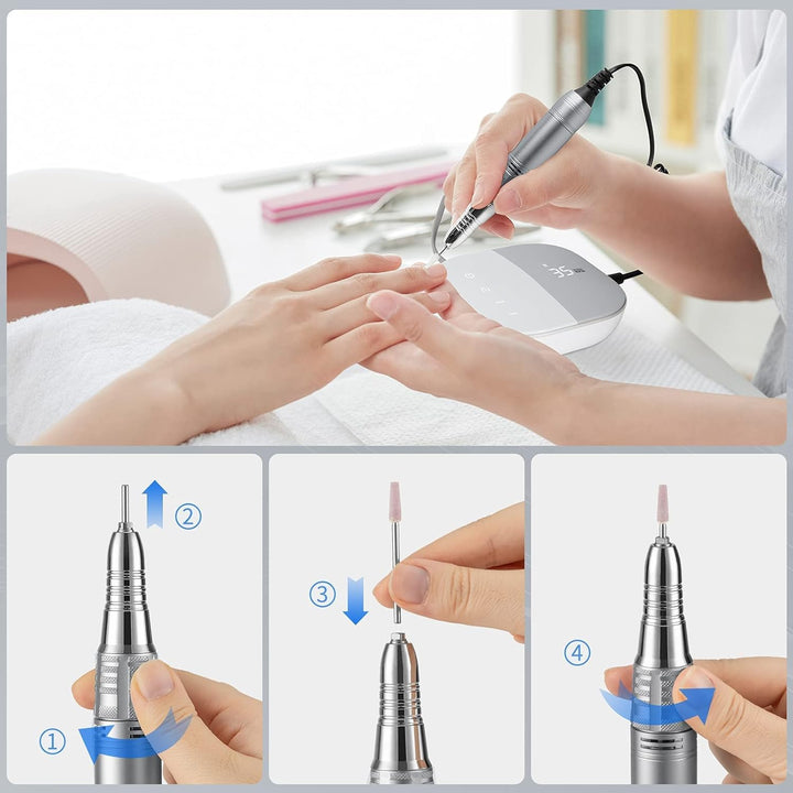 Madenia Elektrische Nagelfräser TouchPro Gelnägel 35000 U Min Profi Nagelfeile Elektrische Maniküre