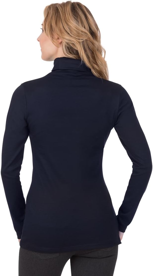 Trigema Damen 502010 Rollkragenpullover (1er Pack) XXL Jeans-melange, XXL Jeans-melange