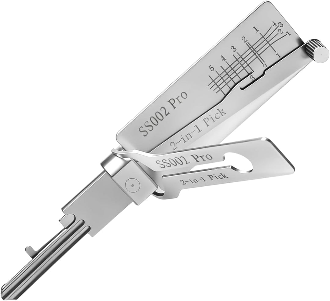 SS002 PRO Hauptschlüssel-decoder aus edelstahl,lishi 2-in-1 lock pick und Pick-Werkzeuge,Autoschlüss