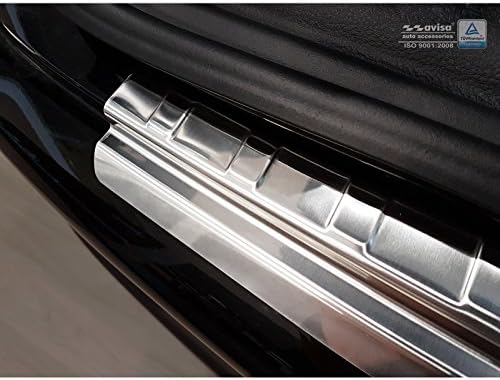 Edelstahl Heckstossstangenschutz kompatibel mit Jeep Compass 2017- 'Ribs'