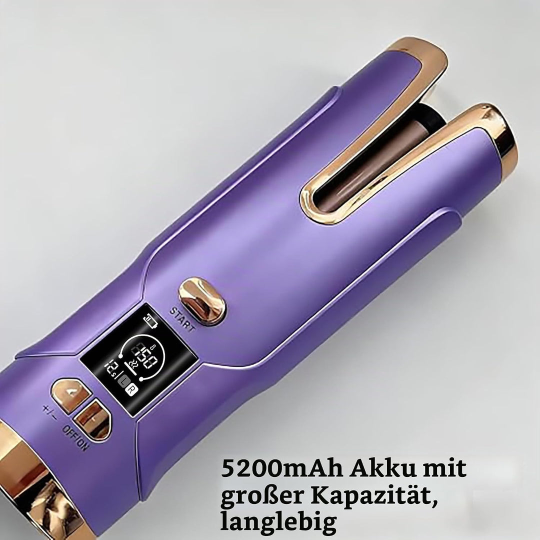 Automatischer Lockenstab, kabellos, elektrisch, 20 mm, für kurzes/langes/feines Haar, mit grossem 65