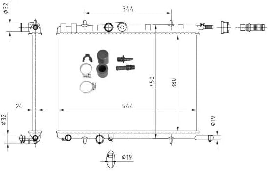 NRF 53424A Kühler, Motorkühlung