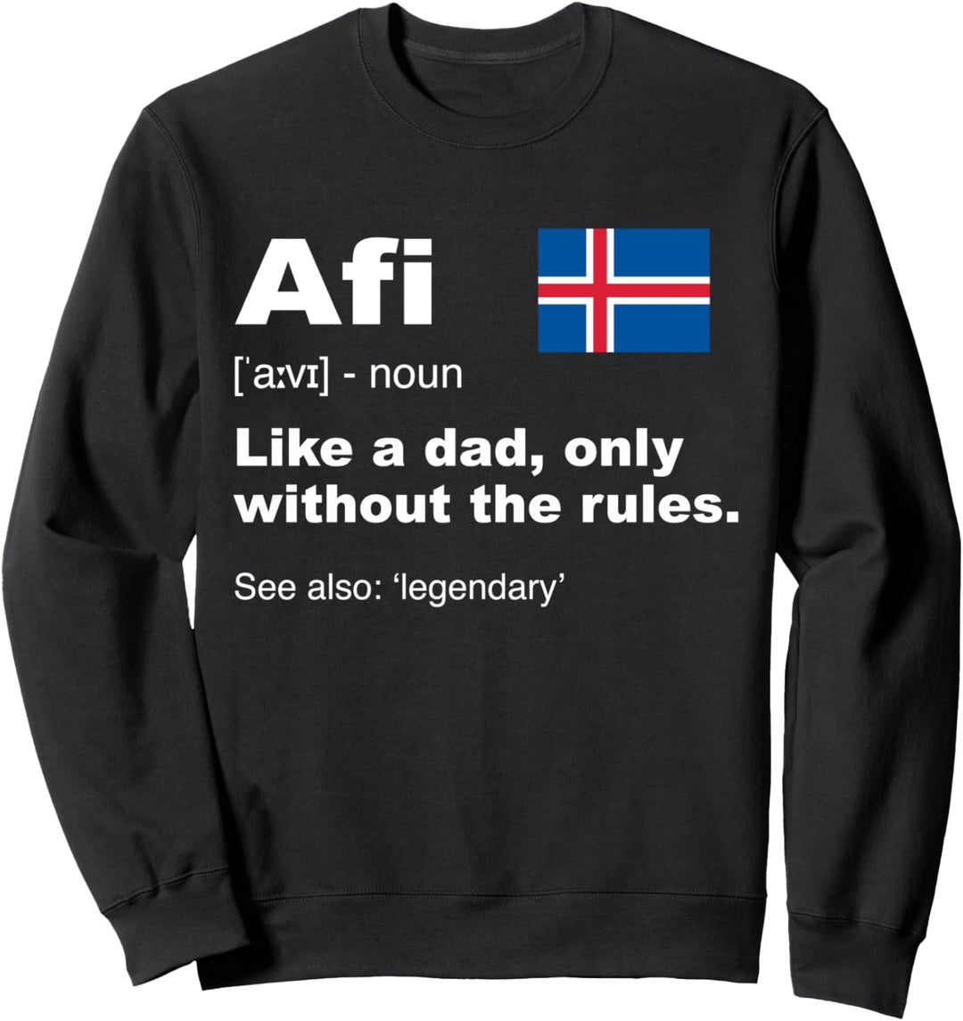 Definition Of Afi Funny Icelandic Grandpa Gift Father's Day Sweatshirt