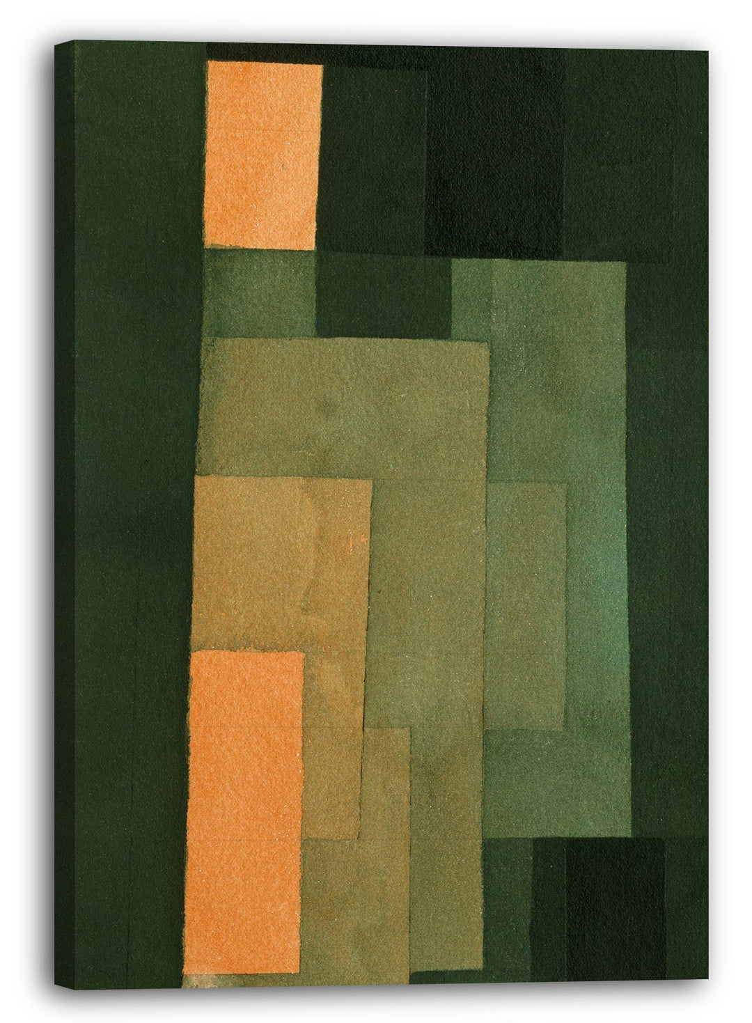 Leinwand (60x80cm): Paul Klee - Turm in Orange und Grün 60x80 cm, 60x80 cm