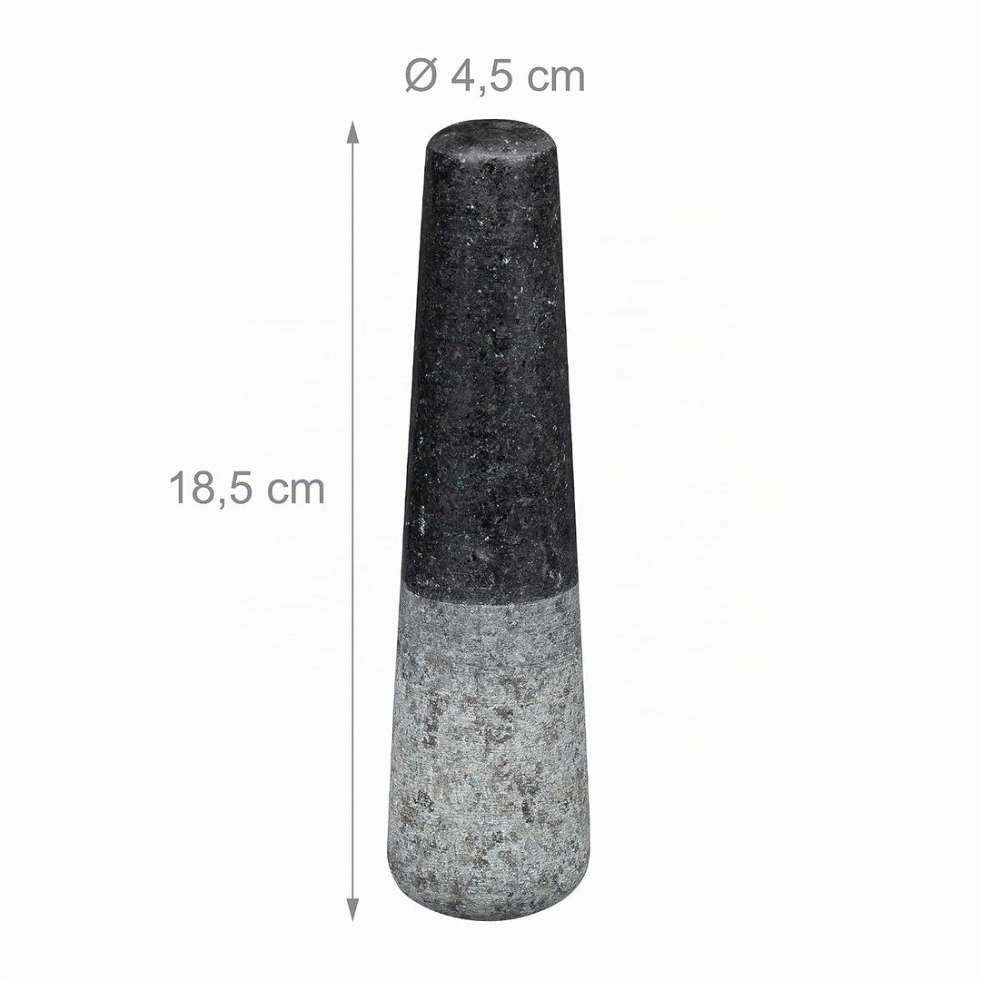 Relaxdays 6,75 kg XXL Mörser mit Stössel, Granit, 750 ml, Gewürze &amp; Kräuter, HBT 12 x 19,5 x 19,5cm,