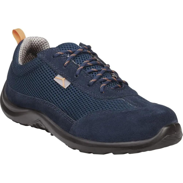 Deltaplus COMOSPBL42 Niedrige Schühe Aus Veloursspaltleder Mit Mesh-Einsätzen - S1P Src, Marineblau,