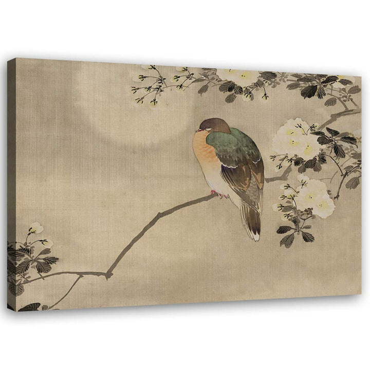 Feeby Wanddeko Vogel Leinwandbild Kunstdruck Natur Beige 100x70 cm M14245 100x70 cm, M14245 100x70 c