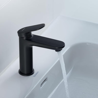 Duravit Wave Waschtischarmatur, Grösse M (Auslauf Höhe 111 mm), Wasserhahn Bad mit Zugstangen-Ablauf