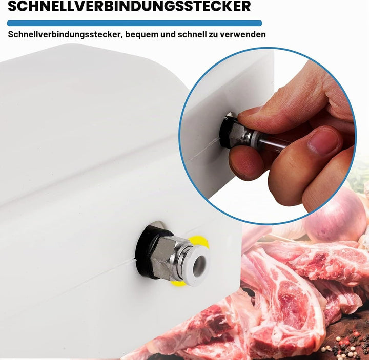 MXBAOHENG Marinierte Spritze Elektrische Kochsalzinjektionspumpe 50W Fleischeinlegemaschine Fleisch