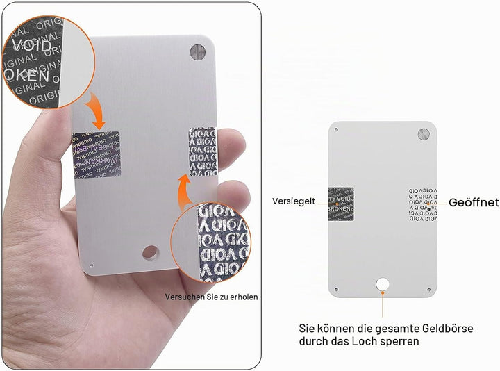 Crypto Wallet,Steel Bitcoin Wallet,Cryptocurrency Seed Backup Cold Storage,Cold Wallet Hardware Wall