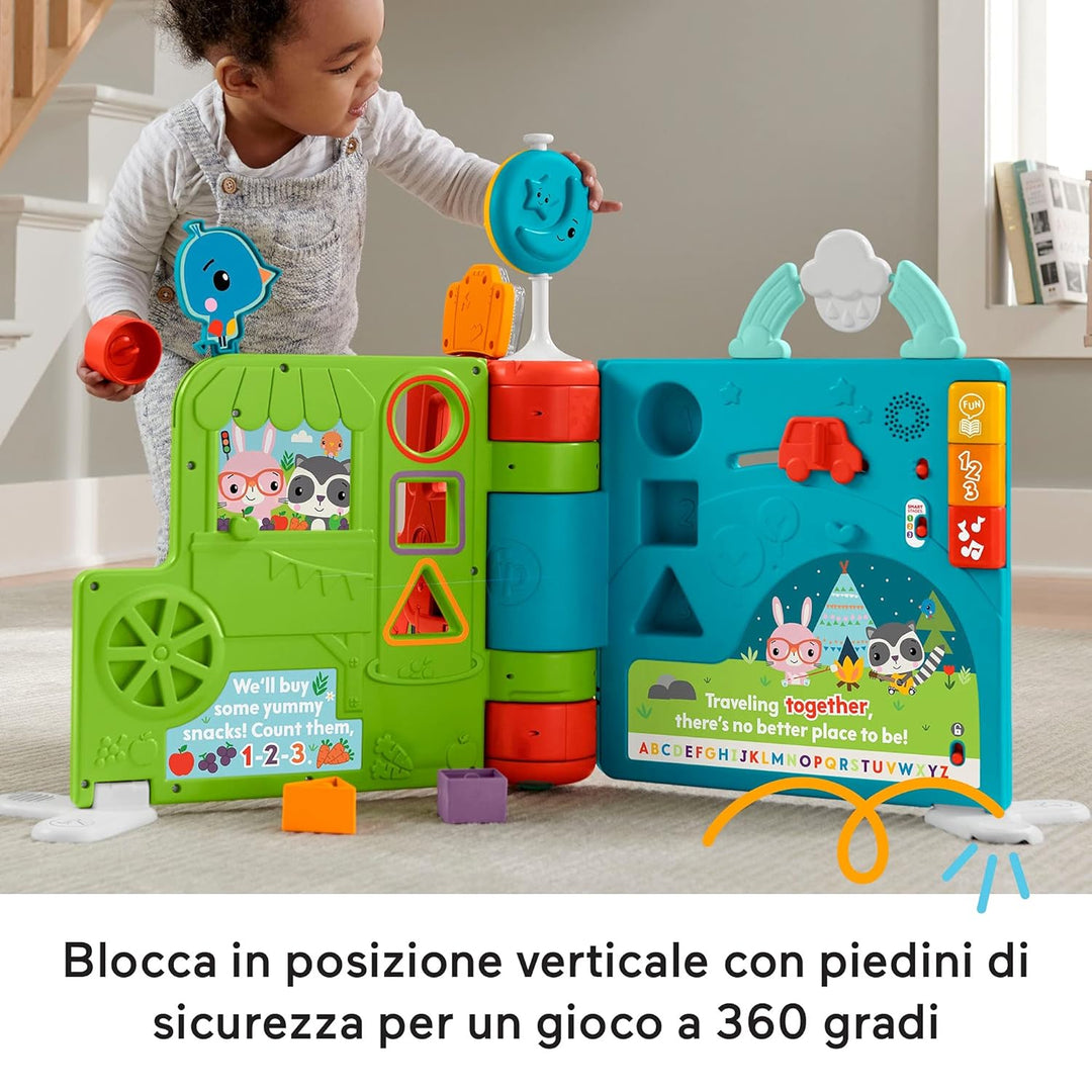 Fisher-Price HCL05 - Riesen Sitz & Steh Erlebnisbuch, italienische Version, ab 6 Monaten