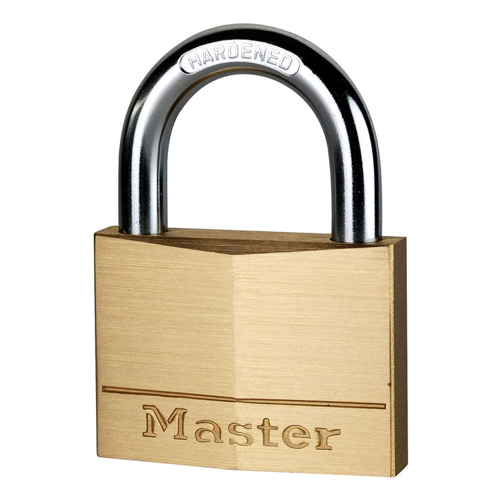 Master Lock 170EURD Schlüssel Vorhängeschloss aus Massivmessing, Gold, 9,8 x 7 x 1,9 cm 7 cm, 7 cm