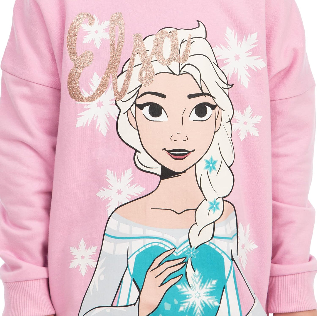 Disney Hoodie Kinder Frozen, ELSA Pullover Mädchen, Kapuzenpullover Kinder Eisprinzessin, ELSA Die E