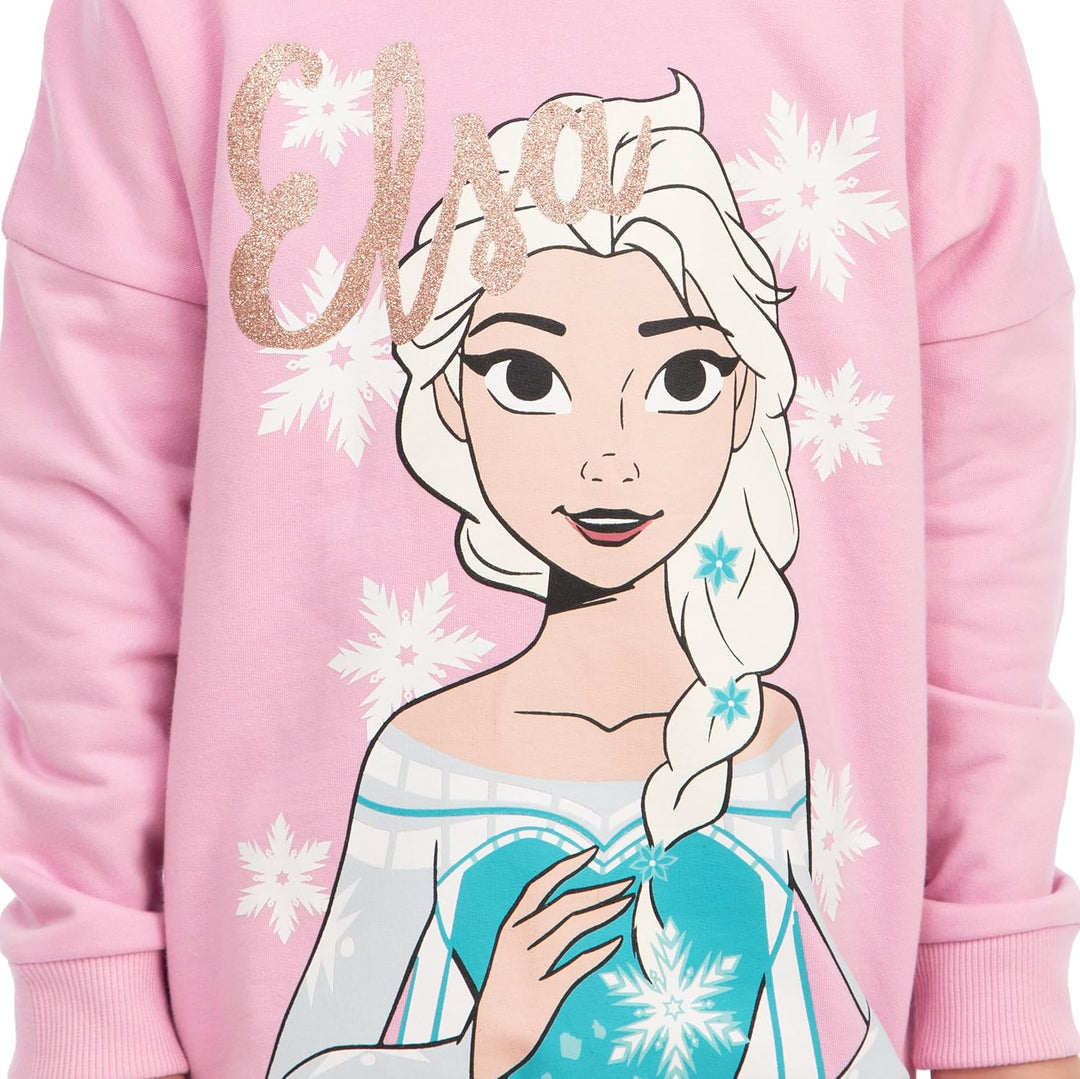 Disney Hoodie Kinder Frozen, ELSA Pullover Mädchen, Kapuzenpullover Kinder Eisprinzessin, ELSA Die E