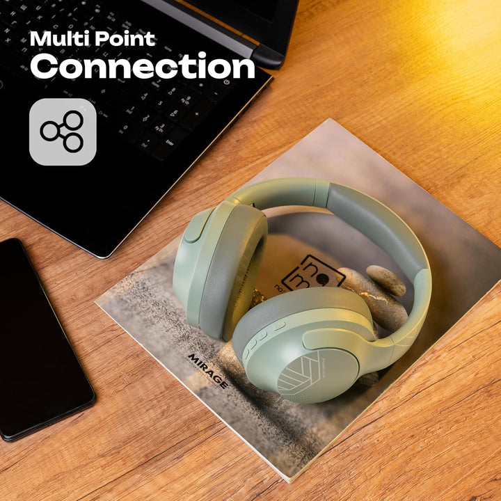 PowerLocus Bluetooth Kopfhörer Over Ear, 50 Std Spielzeit, 4 EQ-Modi, Kopfhörer Kabellos Faltbarer m