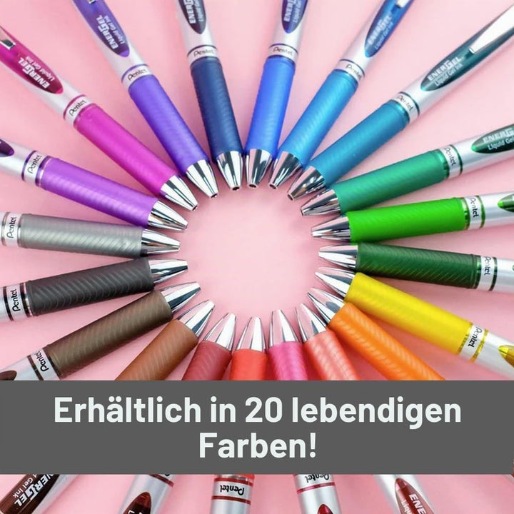 Pentel BL77-DO EnerGel Gel-Tintenroller mit Druckmechanik, 0,7 mm Kugeldurchmesser = 0,35 mm Strichs