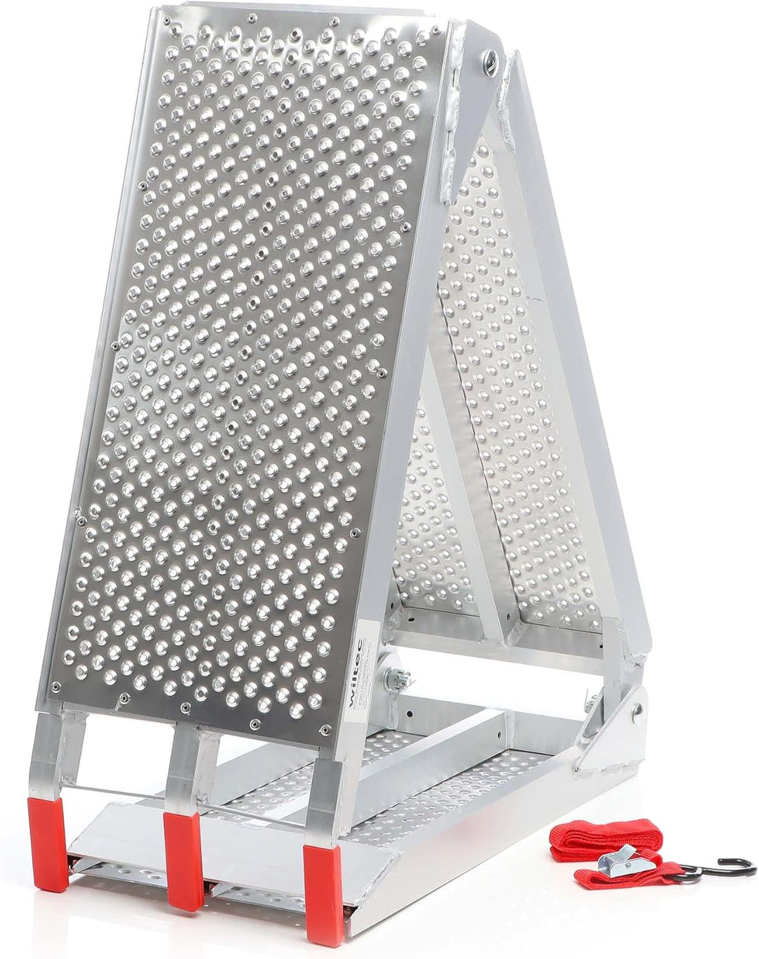 Wiltec Auffahrrampe 3-Fach klappbar 199cm 270kg für Motorrad ATV Quad, Aluminium Auffahrschiene falt