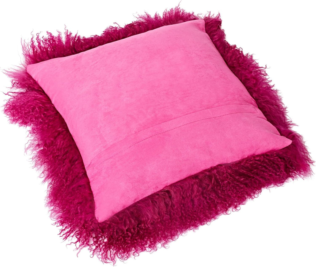 Reissner Lammfelle Tibet Lammfell Kissenbezug langflorig 30x30cm JAY16 Farbe pink/lila Jay16 Pink /