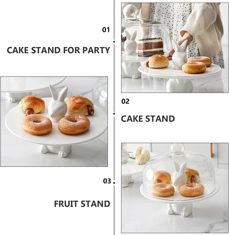 Cabilock ? Keramik Kuchen Stehen Keramik Dessert Platten für Snacks Server Display Tray für Hause Er