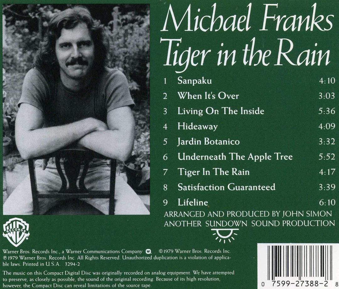 Tiger in the Rain, Audio-CD