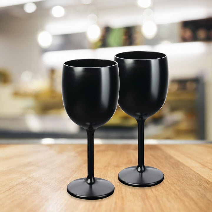 Schramm® Mehrweg Weingläser in schwarz wählbar 6, 12, 24 oder 48 Stück Champagner Glas Sektflöten Se
