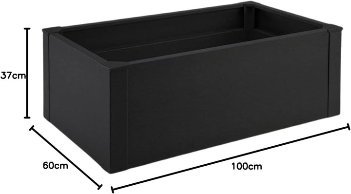 deinbeet Design-Hochbeet aus Aluminium-Metall, 100x60 cm und 100x100 cm, 8 Farben, Made in Germany (