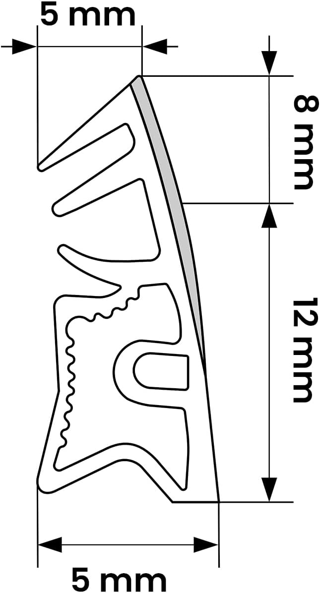 DQ-PP Flügelfalzdichtung – Braun – 30 Meter – TPE Gummi – KD-6 – Fensterdichtung Falzdichtung Gummid