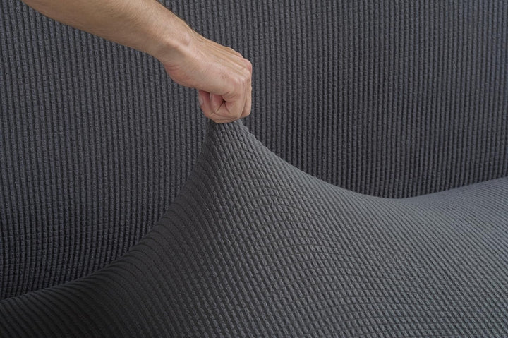 Tural Elastischer Sofabezug Valeta. Sofaüberwurf, Grau, 3 Sitzer (180-230cm) 3 Sitzer (180-230cm) Gr