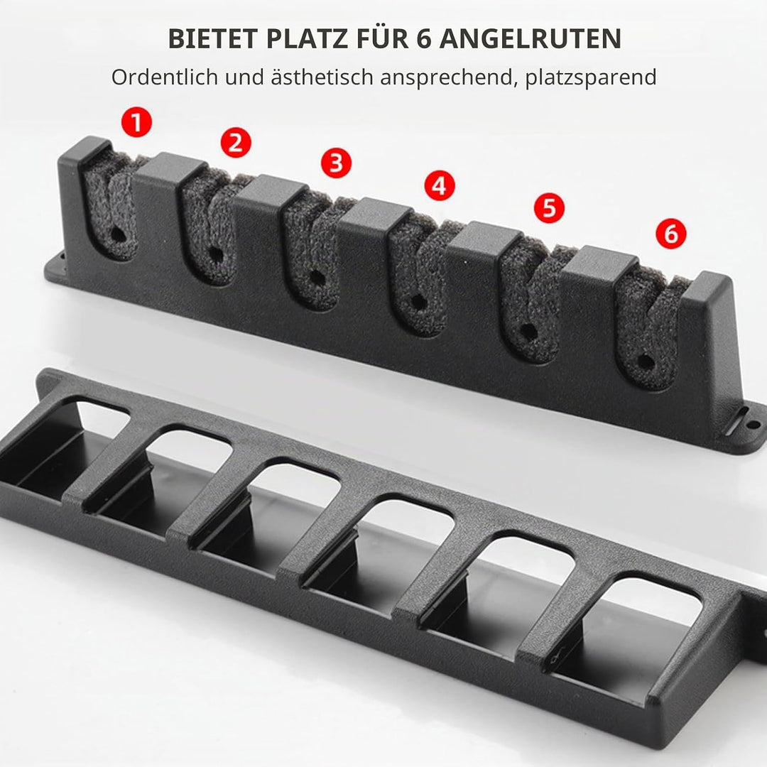 SUNOYA Rutenständer Rutenhalter Wandhalterung, 2 Paar Rutenhalter Wand, Angelrutenhalter Wand Vertik