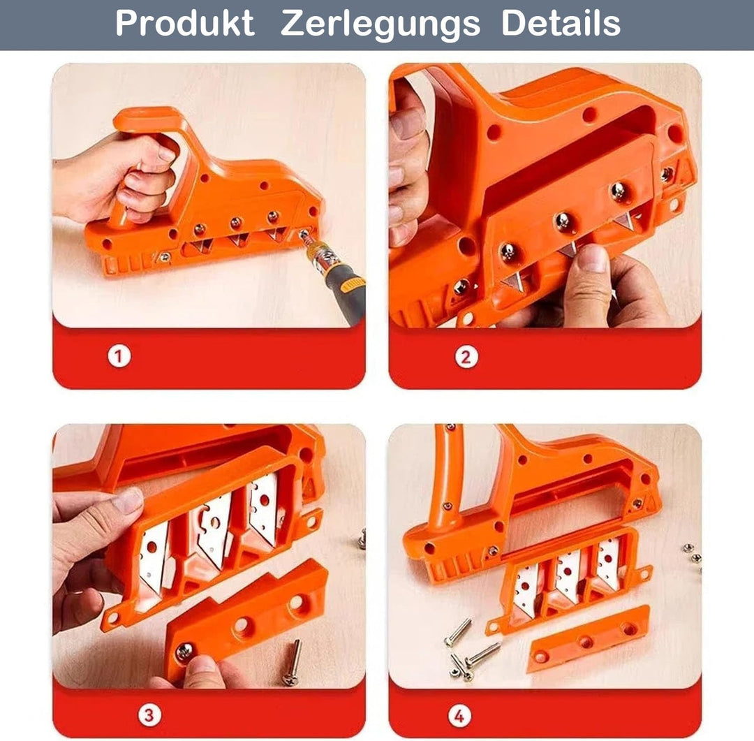 KEWAYO Kantenhobel für Gipskarton, Gipskarton Hobel mit 45° und 60° Klingensatz, Robust Gipskarton S