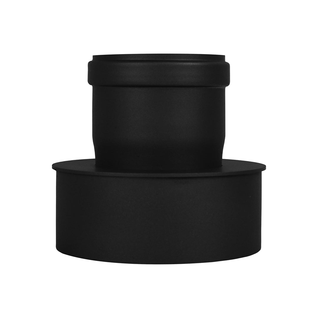 Pelletrohr Erweiterung von Ø 80 mm auf Ø 130 mm - Farbe: schwarz | Pelletofenrohr Ø 80mm auf 130 mm