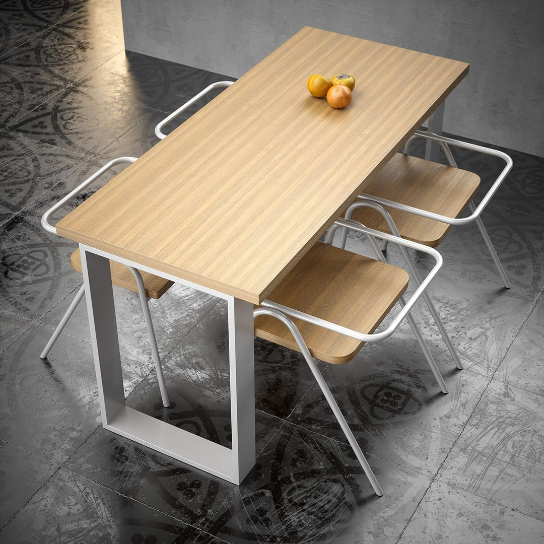 sossai® XXL Stahl Tischkufen TKK3 | Rahmenprofil: 100 mm x 20 mm | Breite 70 cm x Höhe 72 cm | Farbe