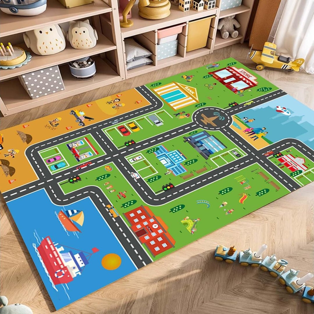 BYINGWD Rutschfester Teppich für Kinderzimmer, Spielmatte für Kindergarten-Klassenzimmer, Jungen-Mäd