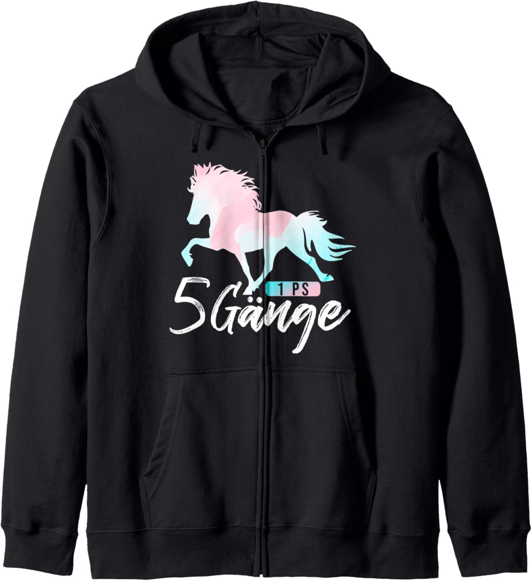 Islandpferd 1 PS 5 Gänge Lustiger Pferde Spruch Kapuzenjacke