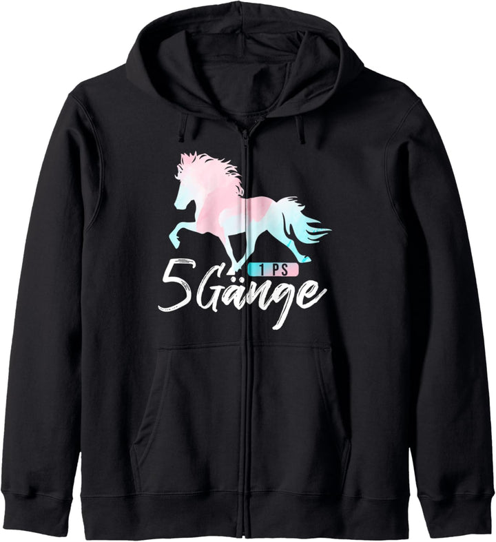 Islandpferd 1 PS 5 Gänge Lustiger Pferde Spruch Kapuzenjacke