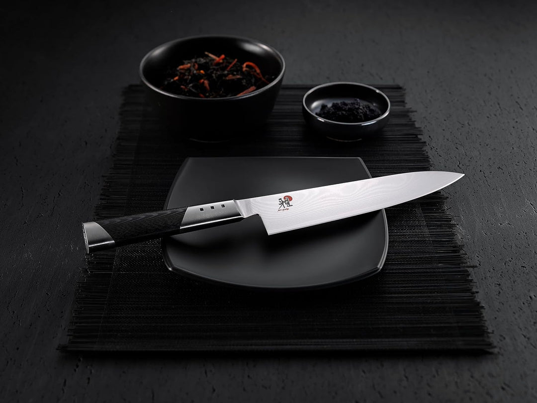 MIYABI 7000D Shotoh Spickmesser, Klingenlänge: 13 cm, Spitzes Klingenblatt, Rostfreier Spezialstahl/