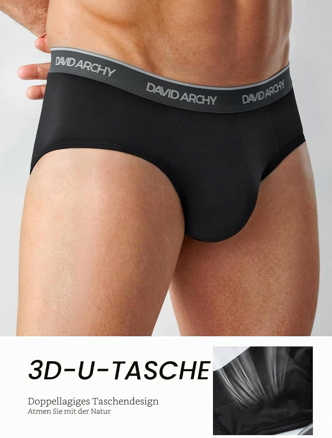 DAVID ARCHY Slip Herren Unterhosen Ultra Weiche und Atmungsaktive M Stil A: 4 Pack Mehrfarbig-f1 Bam
