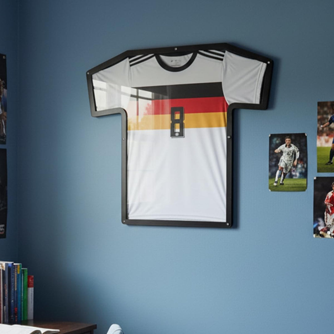 Trikotrahmen in T-Form, Kinder (XS - S), Anthrazit, für T-Shirts, Fussballtrikots, Sporttrikots, bru