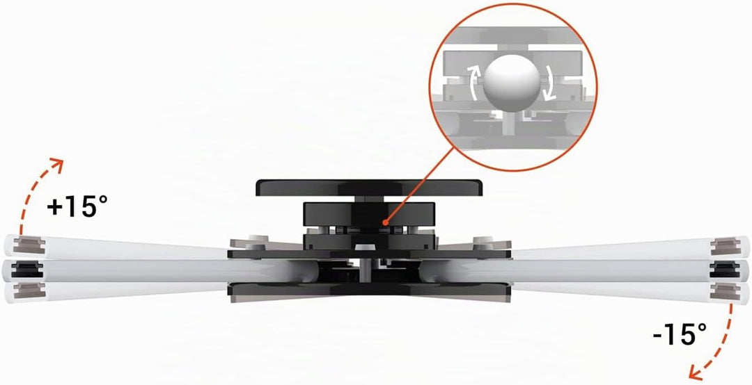 celexon Beamer-Deckenhalterung universal PS Ultraflat - Ultraflache Projektor-Halterung - 20kg Tragk