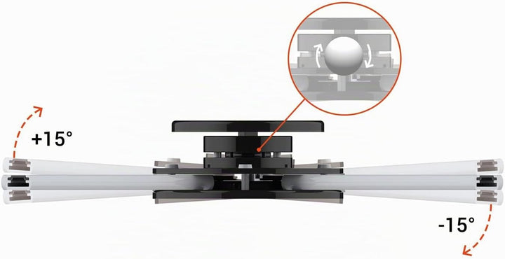 celexon Beamer-Deckenhalterung universal PS Ultraflat - Ultraflache Projektor-Halterung - 20kg Tragk