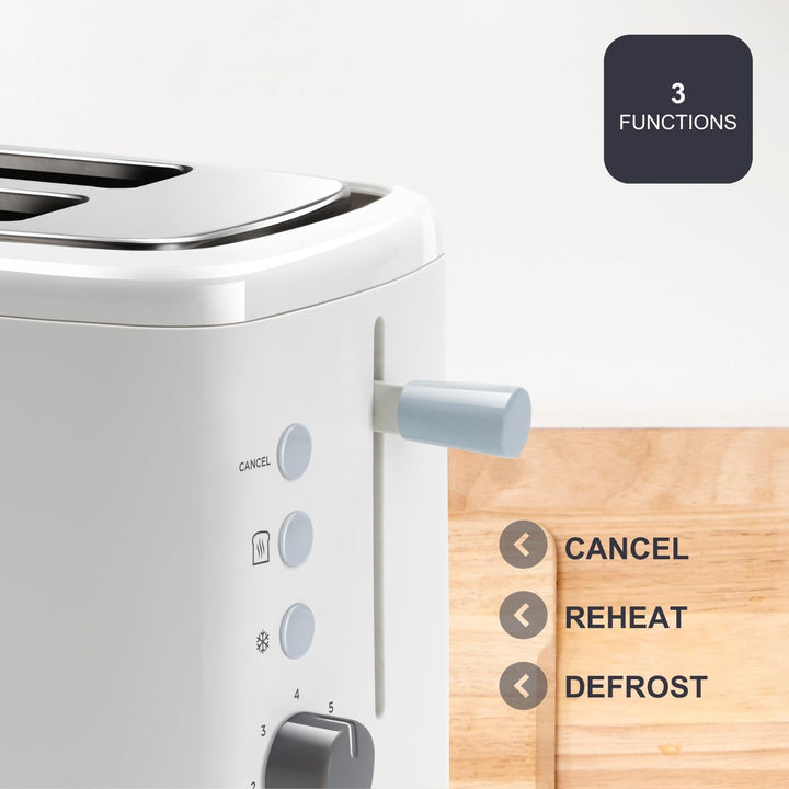 Black+Decker + Decker BXTO820E - Toaster 820W. 2 breite Toastschlitze. 7 Röstgradstufen. Automatisch