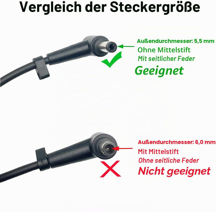 19V 3.42A 65W AC Adapter kompatibel für ASUS Ladegerät ADP-65GD B PA-1650-78 EXA0703YH ADP-65AW ADP-