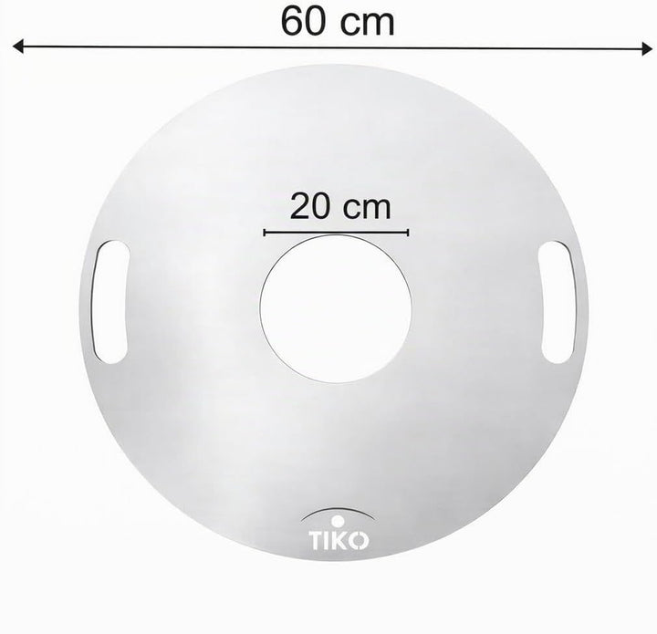 Feuerplatte Ø60 cm Plancha für Feuertonne mit Grillrost 5 mm