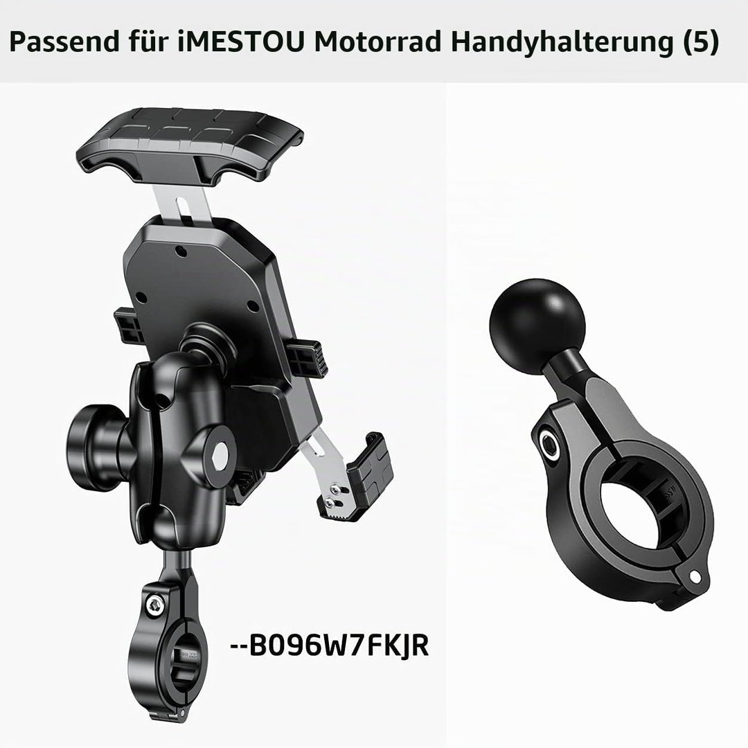 iMESTOU 2 x Aluminium-Kugelbasis für Lenkerhalterungen, Kugeladapter passend für RAM-Handyhalterunge