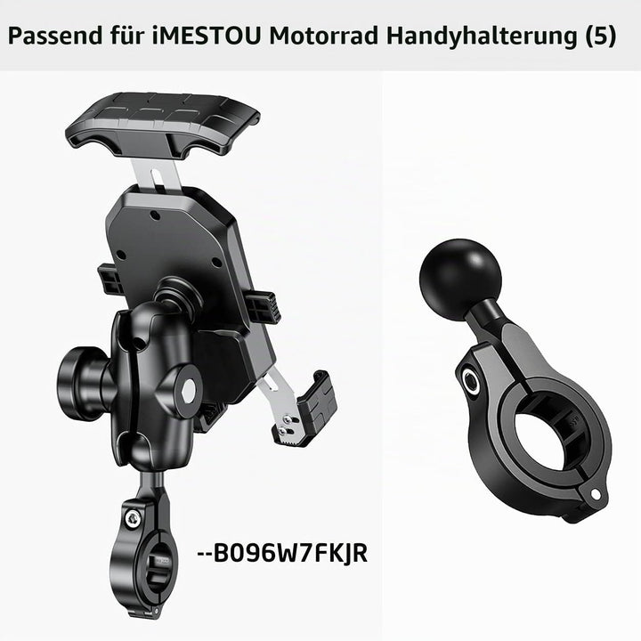 iMESTOU 2 x Aluminium-Kugelbasis für Lenkerhalterungen, Kugeladapter passend für RAM-Handyhalterunge