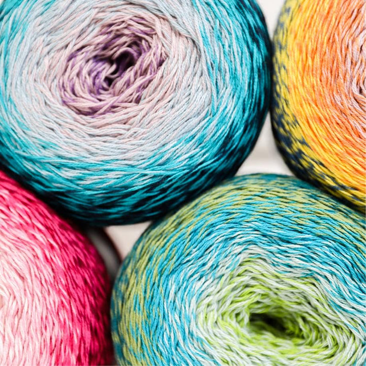 Gründl Wolle Saragossa (weiches Farbverlaufsgarn aus 50% Baumwolle und 50% Polyacryl, 250 g / 1000 m