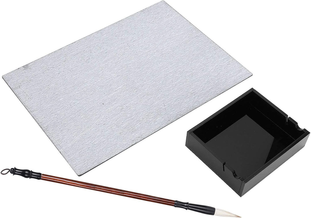 Buddha Board Wasser-Schreibset – 300 X 215 Mm Grosser Zeichenblock mit Pinsel und Wasserbehälter Zum