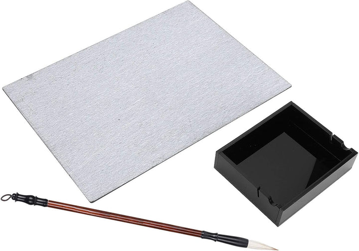 Buddha Board Wasser-Schreibset – 300 X 215 Mm Grosser Zeichenblock mit Pinsel und Wasserbehälter Zum