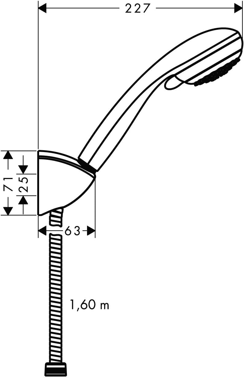 hansgrohe Crometta 85 Duschkopf, inkl. Duschkopfhalterung, 2 Strahlarten, Chrom 2 Strahlarten Set mi